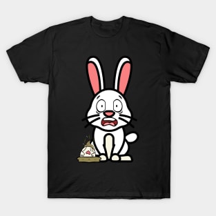 Funny Bunny steps on a dirty diaper T-Shirt